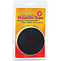 Hygloss Self-adhesive Magnetic Tape - 10 ft Length x 0.50" Width - 1 Each - Black 1 thumbnail image