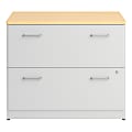 BBF Sector 2-Drawer Lateral File, 29 11/16"H x 35 3/4"W x 19 1/2"D, Natural Maple, Premium Installation Service