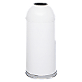 Safco® Open Top Dome Receptacles, 15 Gallons, White