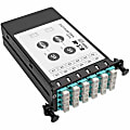 Eaton Tripp Lite Series 40Gb to 10Gb Breakout Cassette, (x2) 12-Fiber OM4 MTP/MPO ( Male with Pins ) to (x12) LC, N4822M12LC12 1 thumbnail image