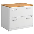 BBF Sector 2-Drawer Lateral File, 29 11/16"H x 35 3/4"W x 19 1/2"D, Modern Cherry, Premium Installation Service