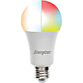 Energizer A19 Smart Multiwhite and Multicolor LED Bulb - 11.50 W - 60 W Incandescent Equivalent Wattage - 120 V AC - 800 lm - A19 Size - Multicolor, Multi White Light Color - E26 Base