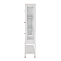 Southern Enterprises Belstrom Lighted Curio Cabinet, 61-1/4"H x 36-1/4"W x 12-1/4"D, White