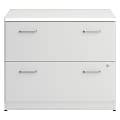 BBF Sector 2-Drawer Lateral File, 29 11/16"H x 35 3/4"W x 19 1/2"D, White, Premium Installation Service