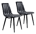 Zuo Modern Dolce Dining Chairs, Vintage Black, Set Of 2 Chairs