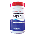 Pharma-C-Wipes 70% Isopropyl Alcohol Wipes, 5-1/2" x 7", Canister Of 40 Wipes