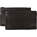 Business Source Carrying Case (Wallet) Money, Receipt, Office Supplies, Check - Black - Polyvinyl Chloride (PVC) Body - 6" Height x 11" Width - 2 Pack