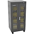 ChargeTech AC Powered UV Charging Cabinet - 4 Casters - x 26.2" Width x 21.7" Depth x 51.6" Height - Black - For 40 Devices - 1 Each
