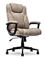 Serta® Comfort Eco Ergonomic Velvet Mid-Back Office Chair, Light Brown
