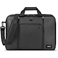 Solo Hybrid Carrying Case (Briefcase) for 15.6" Notebook - Black - Damage Resistant - Shoulder Strap - 14" Height x 3" Width x 18" Depth - 1 Each 1 thumbnail image