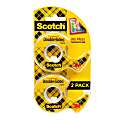 Scotch Double Sided Tape, Permanent, 3/4 in x 300 in, 2 Tape Rolls, Clear, Home Office and School Supplies