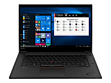 Lenovo ThinkPad P1 Gen 3 20TH003MUS 15.6" Touchscreen Mobile Workstation - 4K UHD - 3840 x 2160 - Intel Core i9 (10th Gen) i9-10885H Octa-core (8 Core) 2.40 GHz - 32 GB RAM - 1 TB SSD - Midnight Black - Windows 10 Pro - NVIDIA Quadro T2000 with 4 GB 1 thumbnail image
