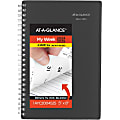 2024-2025 AT-A-GLANCE® DayMinder Academic Weekly/Monthly Small Planner, 5” x 8”, Charcoal, July to June