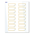 Avery® Print-To-The-Edge Labels & Sure Feed®, S00-D2K-PRWGP10, 1" x 2-5/8", Glossy White, Preprinted Double Gold Border & Floral Design, Pack Of 160 1 thumbnail image