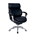 Serta® iComfort i5000 Ergonomic Bonded Leather Mid-Back Manager's Chair, Onyx Black/Silver