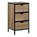 Office Star Freeport 16"W 3-Drawer Accent Storage Cabinet, Oak 1 thumbnail image