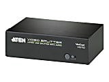ATEN 2-Port VGA Splitter with Audio - 450 MHz to 450 MHz - Audio Line In - Audio Line Out - Serial Port - VGA In - VGA Out