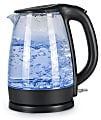 Commercial Chef 1.7L Cordless Glass Kettle, Black
