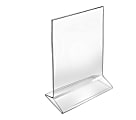 Azar Displays Top-Load Acrylic Sign Holders, 6" x 4", Clear, Pack Of 10