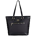 Kenneth Cole Reaction Nylon Twill Work Tote With 16" Laptop Pocket, Black