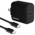 Naztech 20-Watt Power Delivery USB-C Wall Charger And USB-C To USB-C Cable, 4', Black
