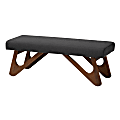Baxton Studio 9777 Bench, 17-3/4"H x 48-5/8"W x 18-1/2"D, Walnut/Dark Gray 1 thumbnail image