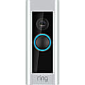 Ring Video Doorbell Pro, 4.5" x 1.85"W x 0.8"D, Satin Nickel