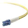 Belkin LCLC083-01M-TAA Fiber Optic Duplex Patch Cable - 3.28 ft Fiber Optic Network Cable - First End: 2 x LC Network - Male - Second End: 2 x LC Network - Male - Patch Cable - Yellow