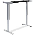 Lorell Electric Height Adjustable Sit-Stand Desk Frame - 2 Legs - 46" Height x 44.25" Width x 20" Depth - Assembly Required - Silver