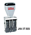 QWIKMARK Heavy Duty Rubber Date Stamps Date Stamp 4 Bands Gray Steel Frame  1 Each - Office Depot