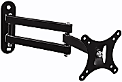 Mount-It! Monitor Wall-Mount Arm, 4"H x 18"W x 4"D, Black