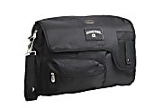 Denco Sports Luggage Travel Messenger Bag With 15" Laptop Pocket, Georgetown Hoyas, 15 1/4"H x 12"W x 1 1/4"D, Black