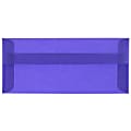 JAM Paper® #10 Business Booklet Envelopes, Translucent, Gummed Closure, Primary Blue, Pack Of 25 1 thumbnail image