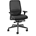 HON Nucleus Task Chair KD - Black Fabric Seat - Black Back - Black Frame - Armrest - 1 Each