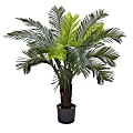 Nearly Natural 3'H Artificial Cycas Tree With Pot, Green/Black