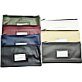 Nadex Coins Multicolor 7 Days Bank Deposit Cash and Coin Pouches - 11" Width x 6" Length - Zipper Closure - Assorted - Faux Leather - 7 - Cash, Coin, Document, Receipt, Office Supplies, Map, School Supplies, Jewelry