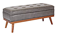 Ave Six Katheryn Storage Bench, Deluxe Pewter/Light Espresso 1 thumbnail image