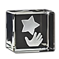 Star Polisher 3D Crystal Cube Paperweight