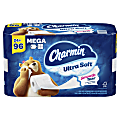 Charmin Ultra Soft Mega Roll Toilet Paper, 4" x 4", White, 224 Sheets Per Roll, Pack Of 24 Rolls