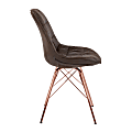 Ave Six Langdon Chair, Saddle/Rose Gold