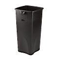 Rubbermaid® Square Waste Containers, 23 Gallons, 31"H x 15 1/2"W x 16 1/2"D, Black 1 thumbnail image