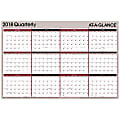 AT-A-GLANCE® Erasable Yearly Wall Planner, 36" x 24", White, January to December 2018 (A123-18)