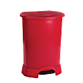 Rubbermaid® Step-On Container, 30 Gallons, 34" x 24" x 19 5/8", Red