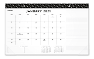 AT-A-GLANCE® Elevation Compact Monthly Desk Pad Calendar, 17-3/4" x 11", Black/White, January To December 2021, SK751400 1 thumbnail image