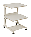 Balt® Woodgrain Printer Stand, 31"H x 24"W x 24"D, Gray 1 thumbnail image