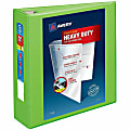 Avery® Heavy-Duty View 3-Ring Binder With Locking One-Touch EZD™ Rings, 3" D-Rings, 39% Recycled, Chartreuse 1 thumbnail image