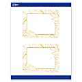 Avery® Printable Postcards With Sure Feed® Technology, 4-1/4" x 5-1/2", Matte White With Gold Florals, Pack Of 20 1 thumbnail image