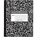 Roaring Spring Flexible Composition Book - 36 Sheets - Sewn - Ruled - 15 lb Basis Weight - 7" x 8 1/2" - White Paper - Black Cover Marble - SBS Board Cover - 1Each 1 thumbnail image