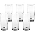 Office Settings Riviera Drinking Glasses, 16 Oz, Clear, Box Of 6