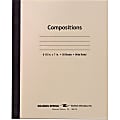 Roaring Spring Wide Ruled Flexible Cover Composition Book - 20 Sheets - 40 Pages - Printed - Sewn/Tapebound - Both Side Ruling Surface - 15 lb Basis Weight - 56 g/m² Grammage - 8 1/2" x 7" - 0.13" x 7" x 8.5" - White Paper - Black Binding - 1 Each 1 thumbnail image
